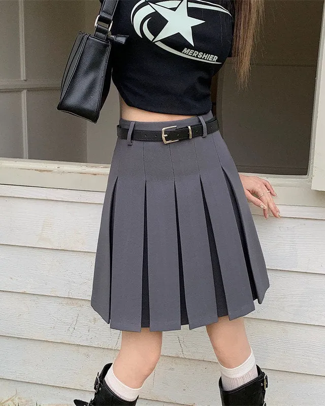 Good Manners Knee-Length Pleated Skirt