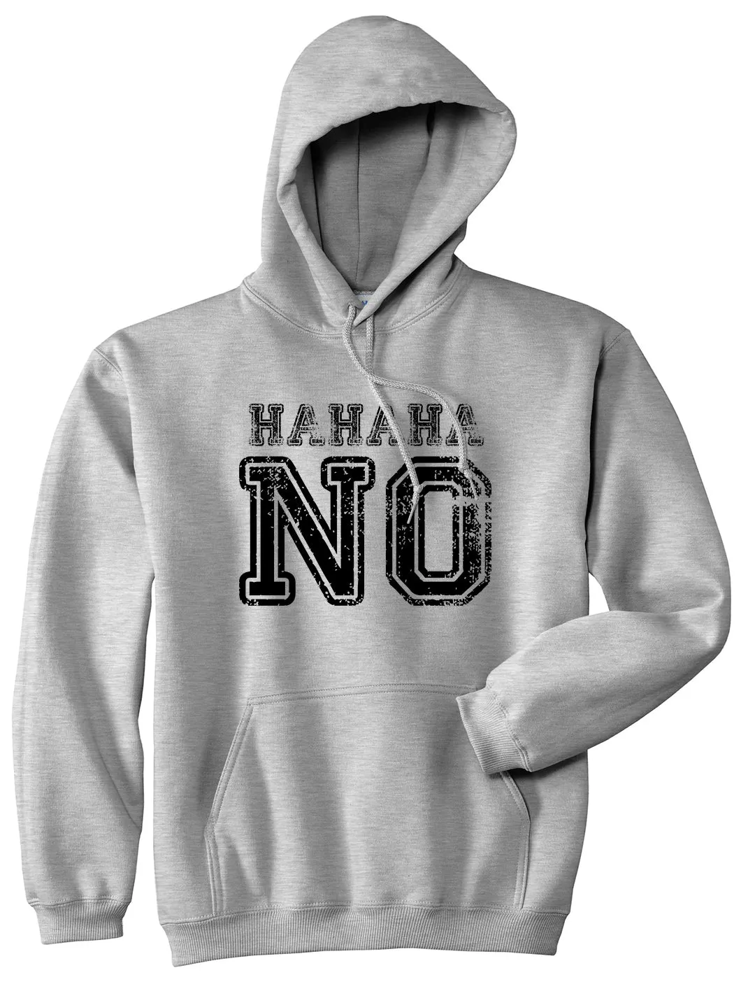 Hahaha No Mens Pullover Hoodie