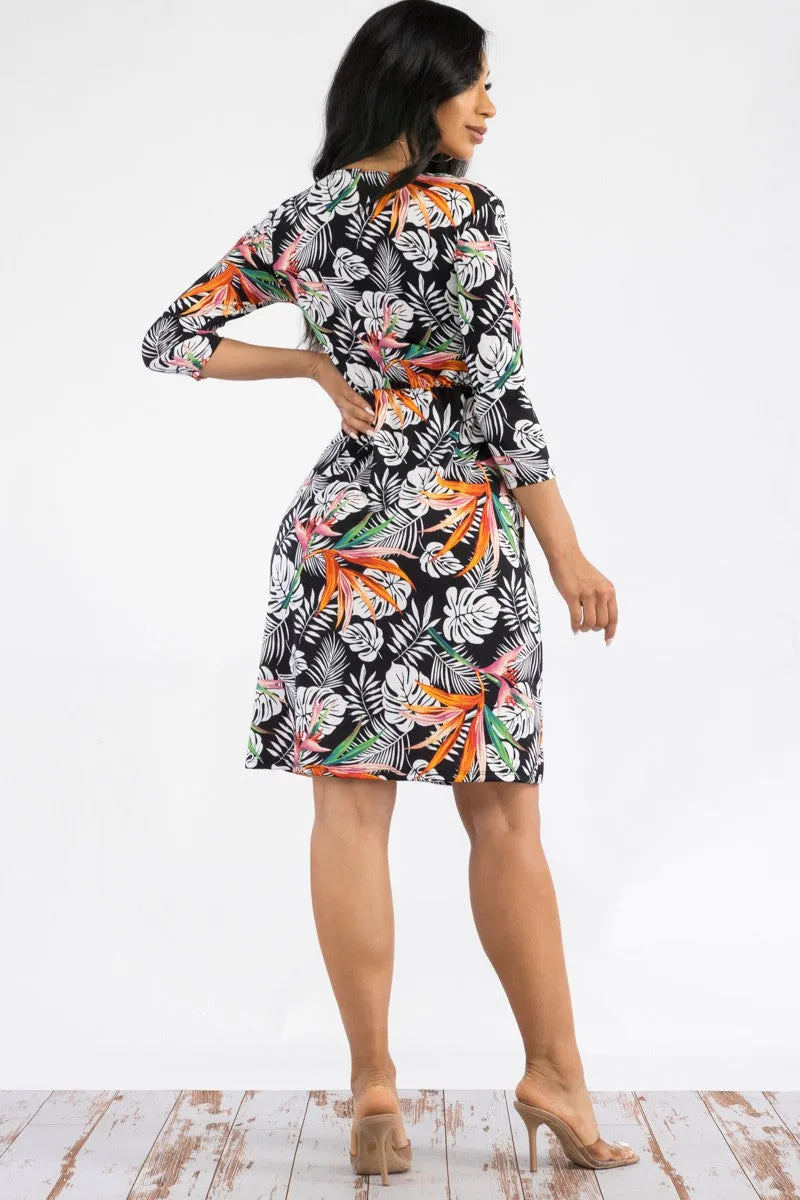 HH467X-PLM - MIDI WRAP DRESS
