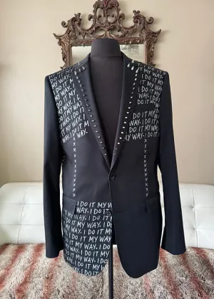 I DO IT MY WAY, Size 44L Mens Suit Jacket