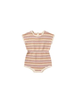 Kai Romper in Honeycomb Stripe