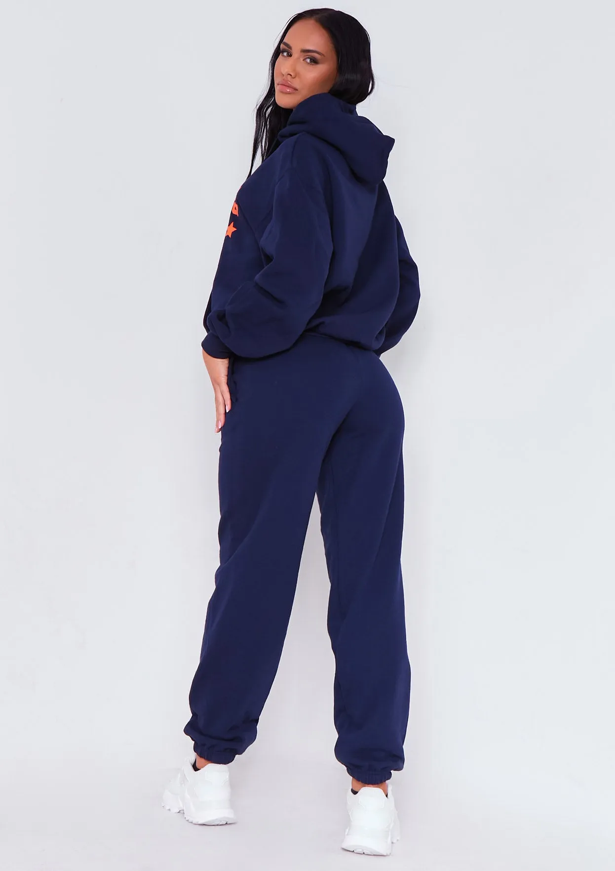 Keaton Navy Los Angeles Varsity Slogan Hoodie