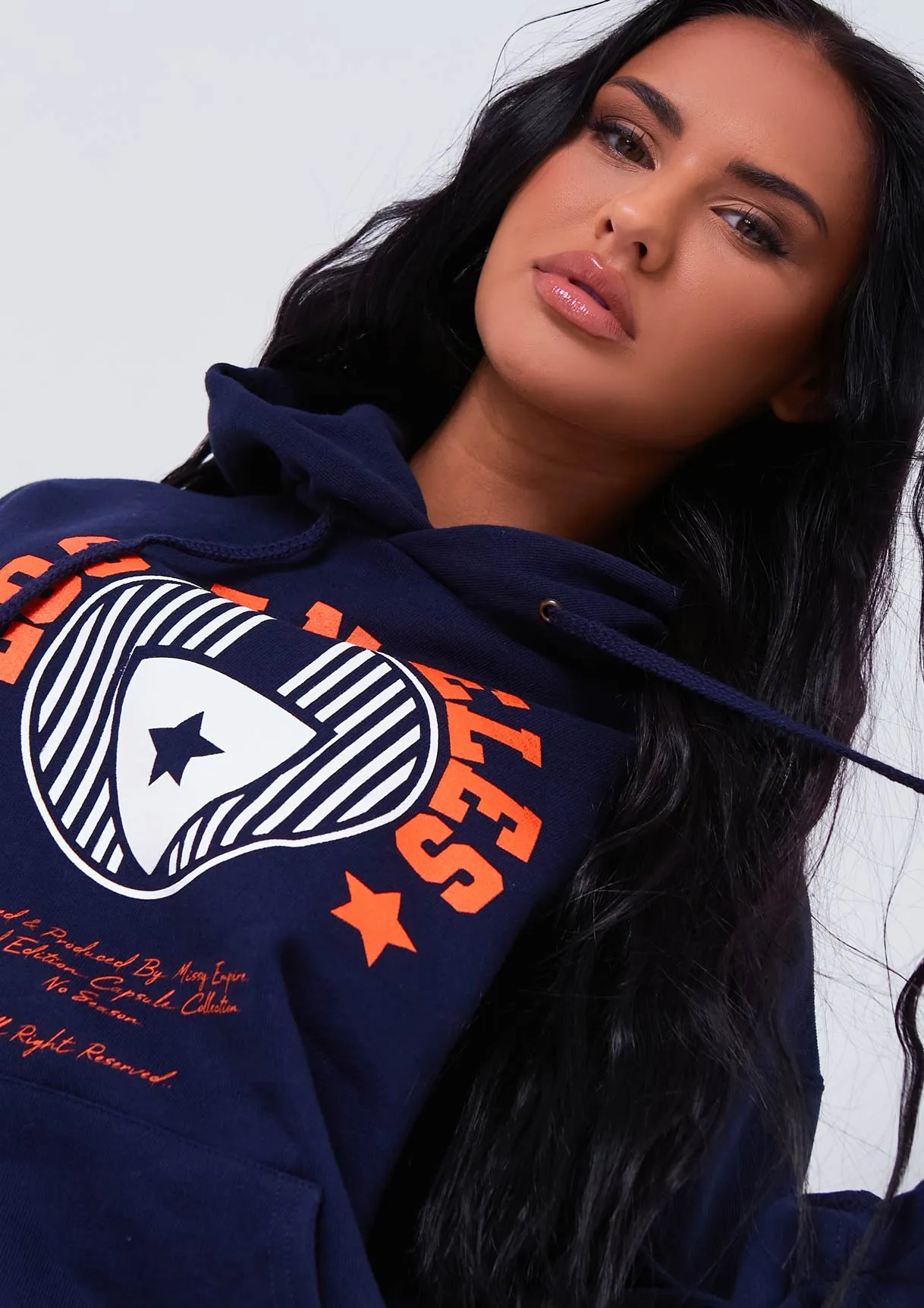Keaton Navy Los Angeles Varsity Slogan Hoodie