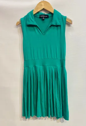 Kelly Green Pleated Skirt Dress