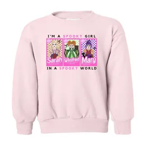 Kids 'I'm A Spooky Girl, In A Spooky World' Crewneck Sweatshirt