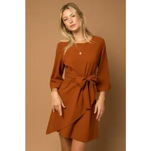 Kimono Sleeve Tie Wrap Dress