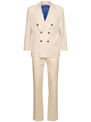 Kiton   Double breast cotton suit 