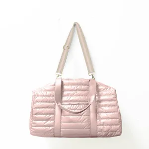 Lemonbella - The Cassie Weekender Puffer Blush  W/striped Strap in  5/15