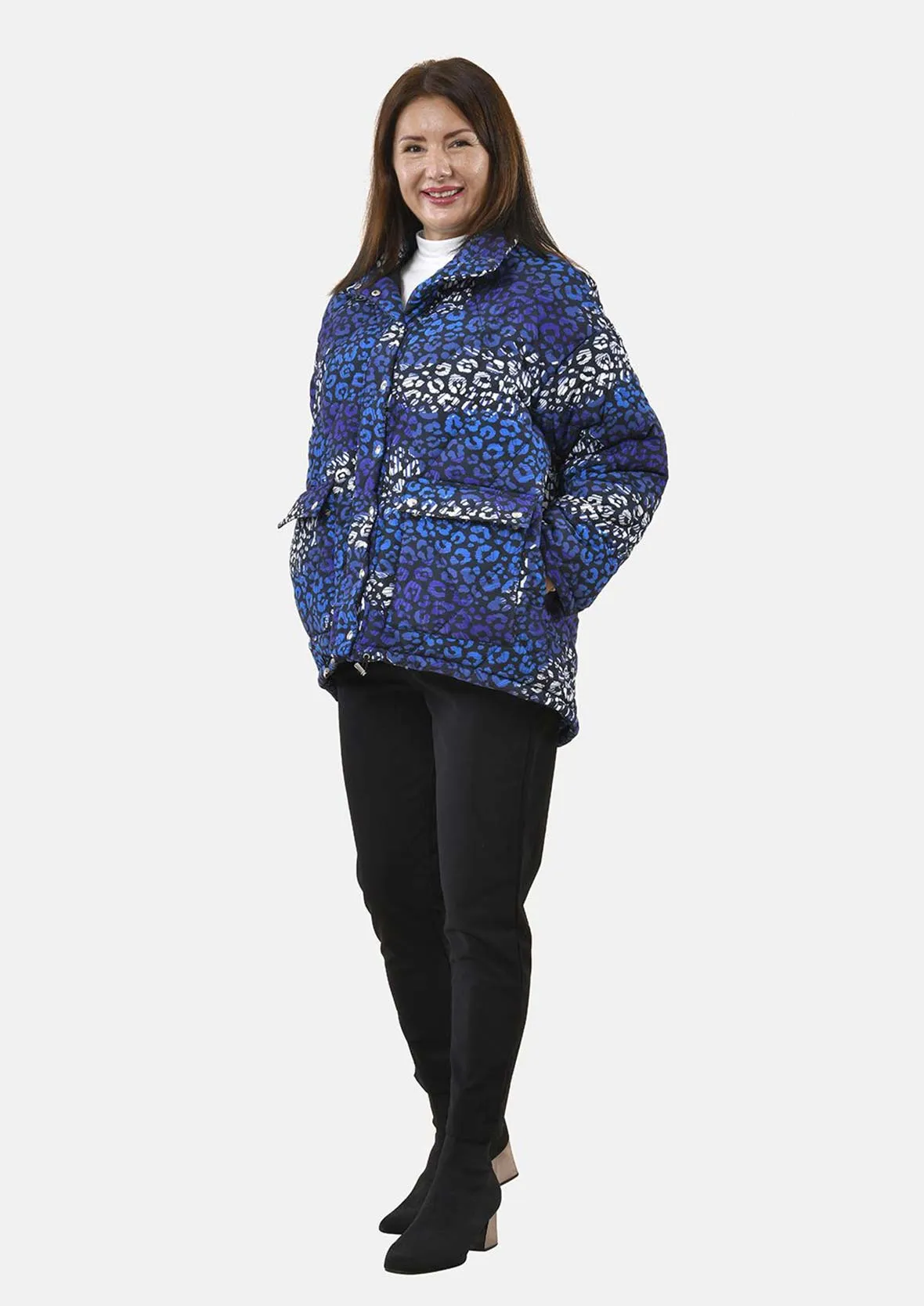 Leopard Print Puffer Jacket