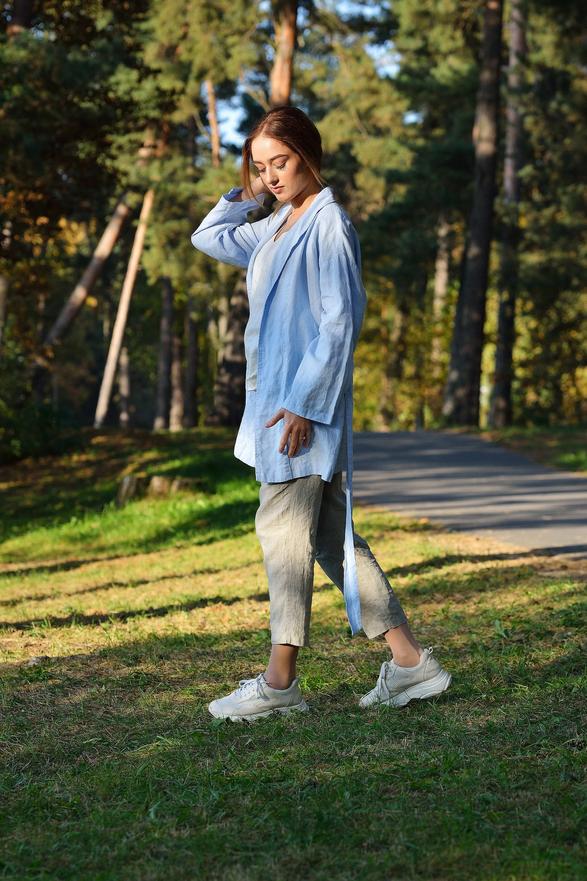 Linen  Oversize Kimono Blazer HANA