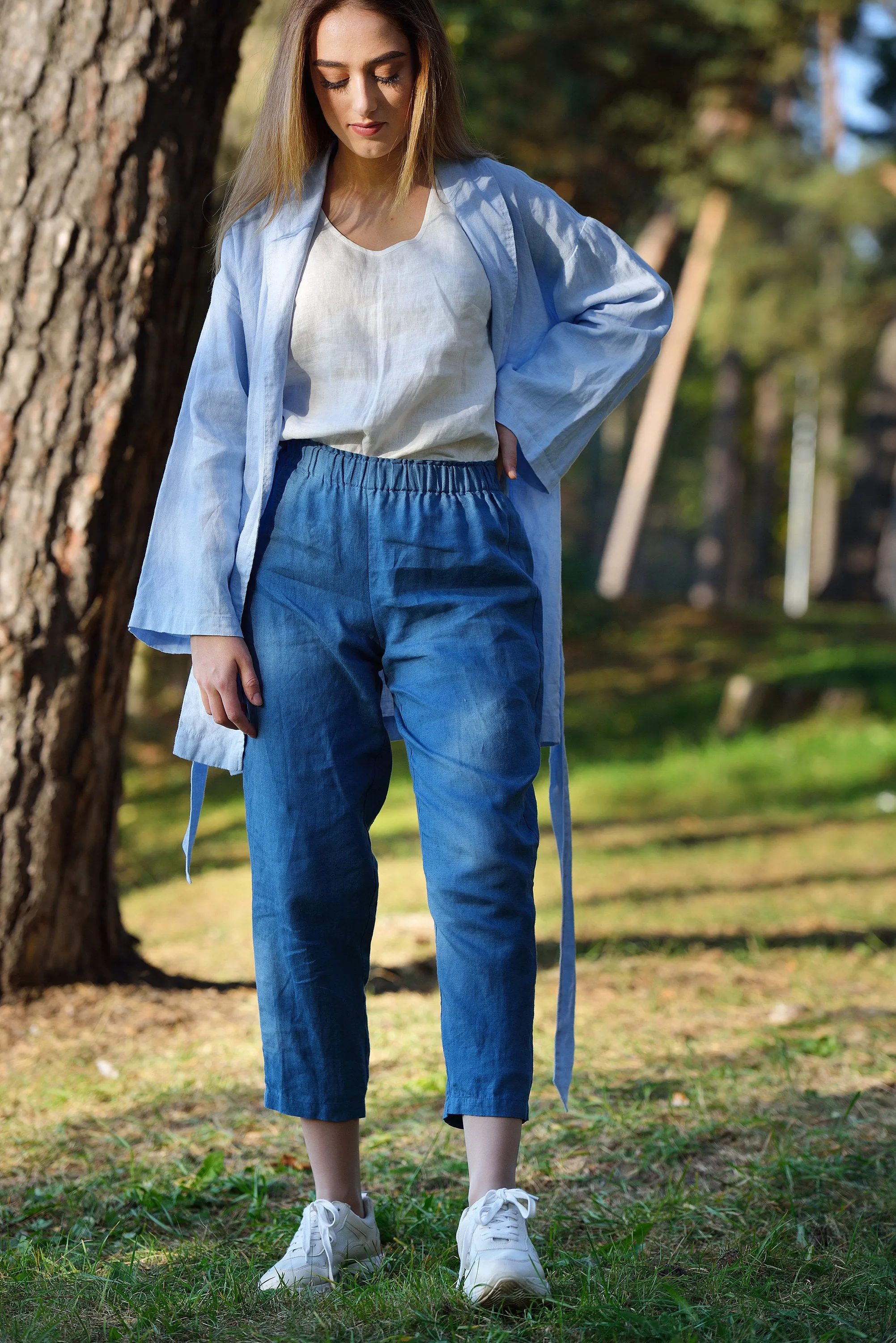 Linen  Oversize Kimono Blazer HANA