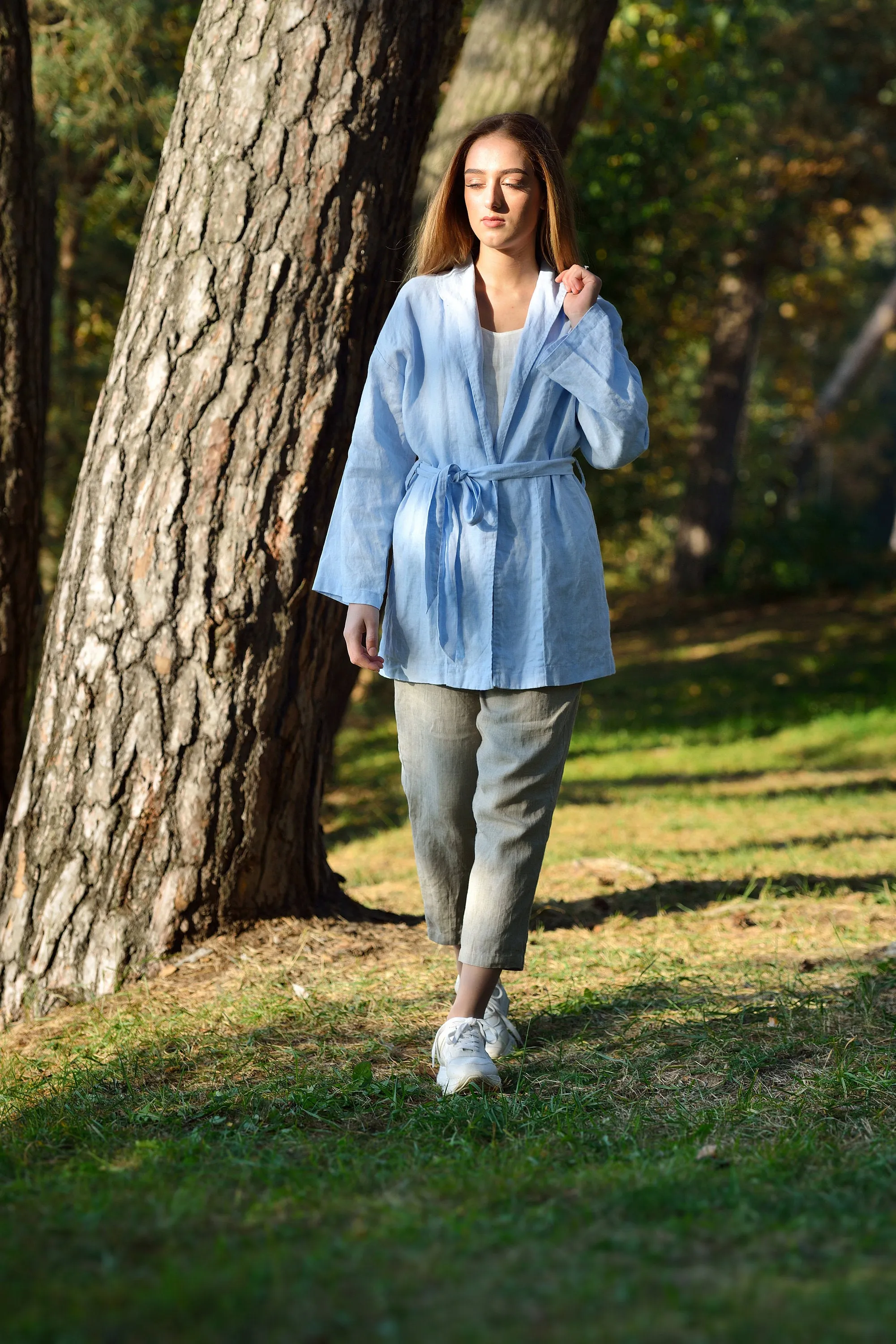 Linen  Oversize Kimono Blazer HANA