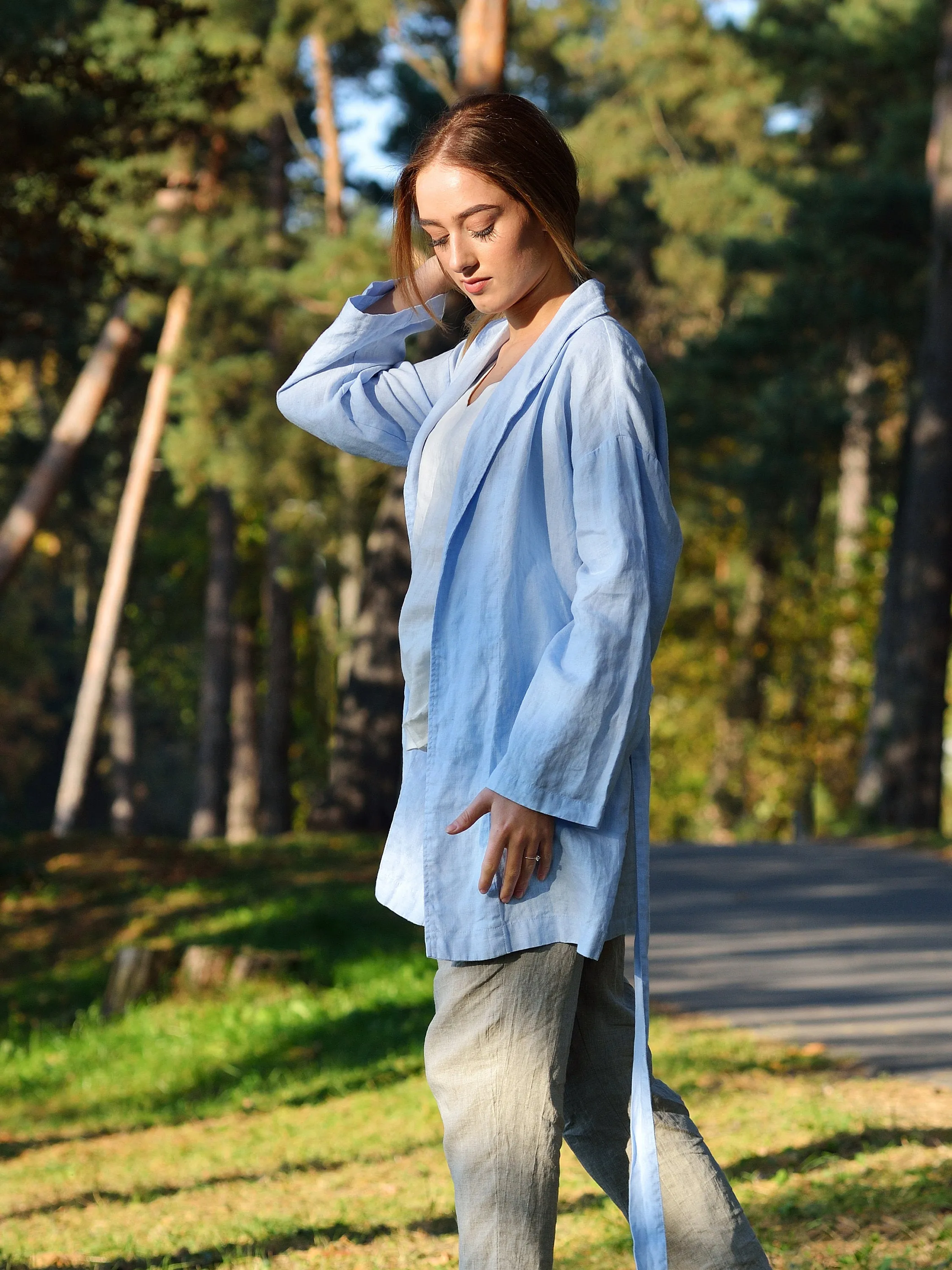 Linen  Oversize Kimono Blazer HANA
