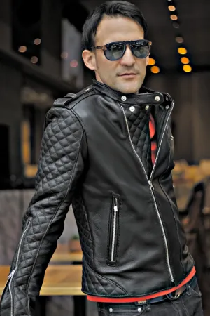 LOTUS ROCKSTAR  Leather Jacket Black  - Bison