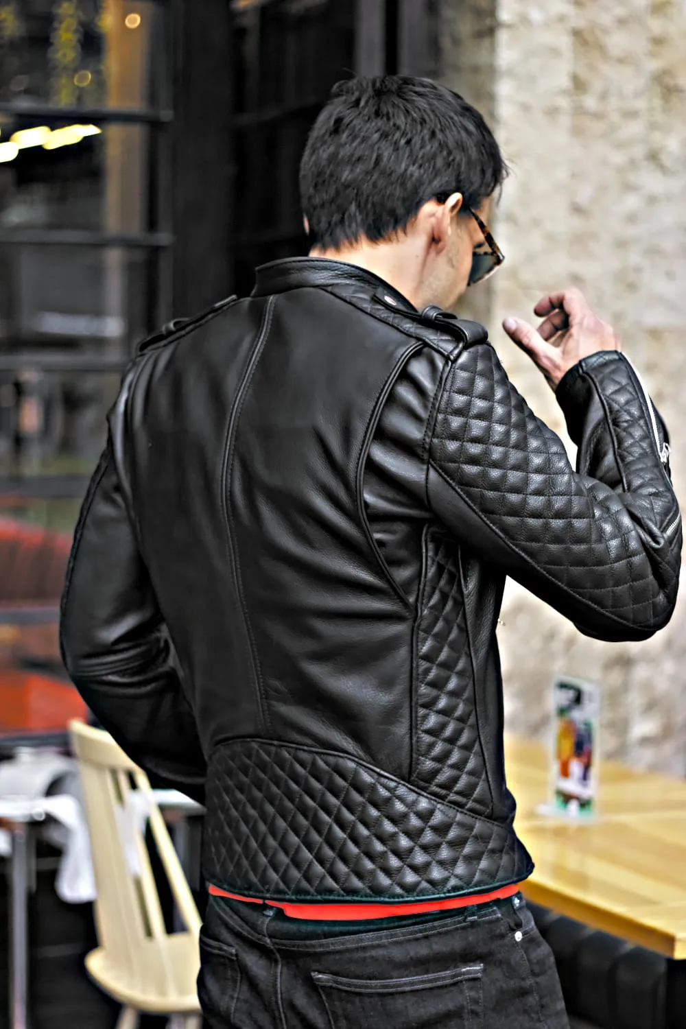 LOTUS ROCKSTAR  Leather Jacket Black  - Bison