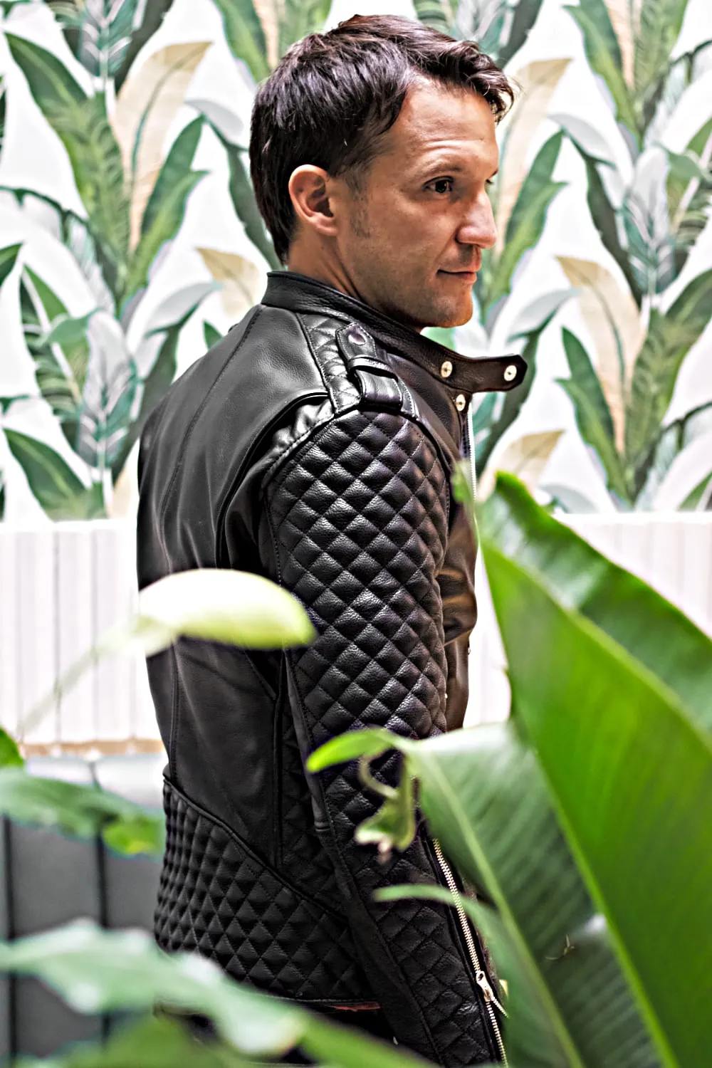 LOTUS ROCKSTAR  Leather Jacket Black  - Bison