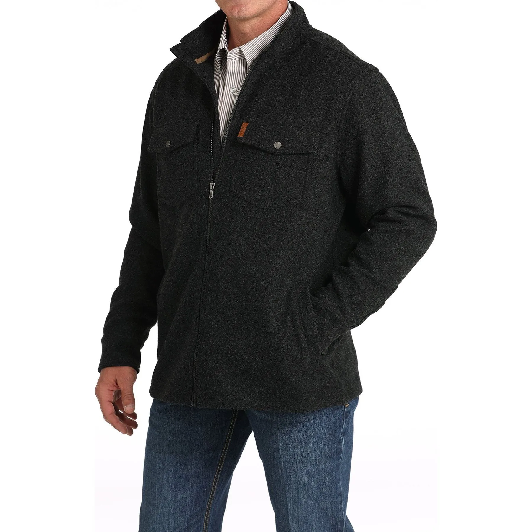 Men's Cinch Shirt Jacket - Black