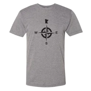 Minnesota North Compass T-Shirt in Heather Grey
