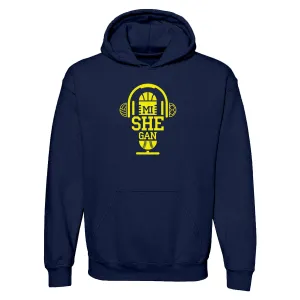 miSHEgan Hooded Pullover Sweatshirt - Navy