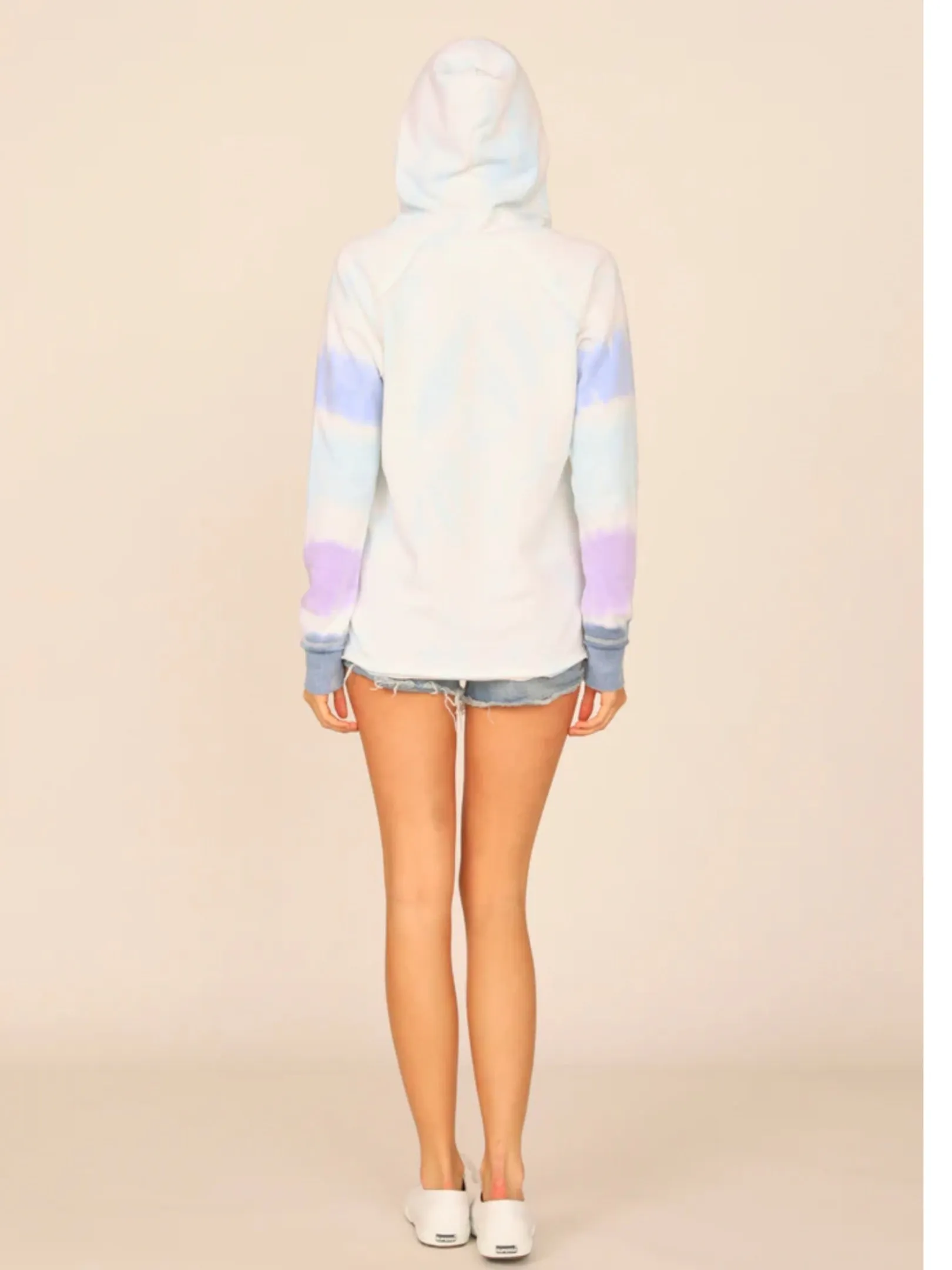 OCEAN DRIVE MOUNTAIN SPRING TIE DYE BURNOUT PULLOVER HOODIE
