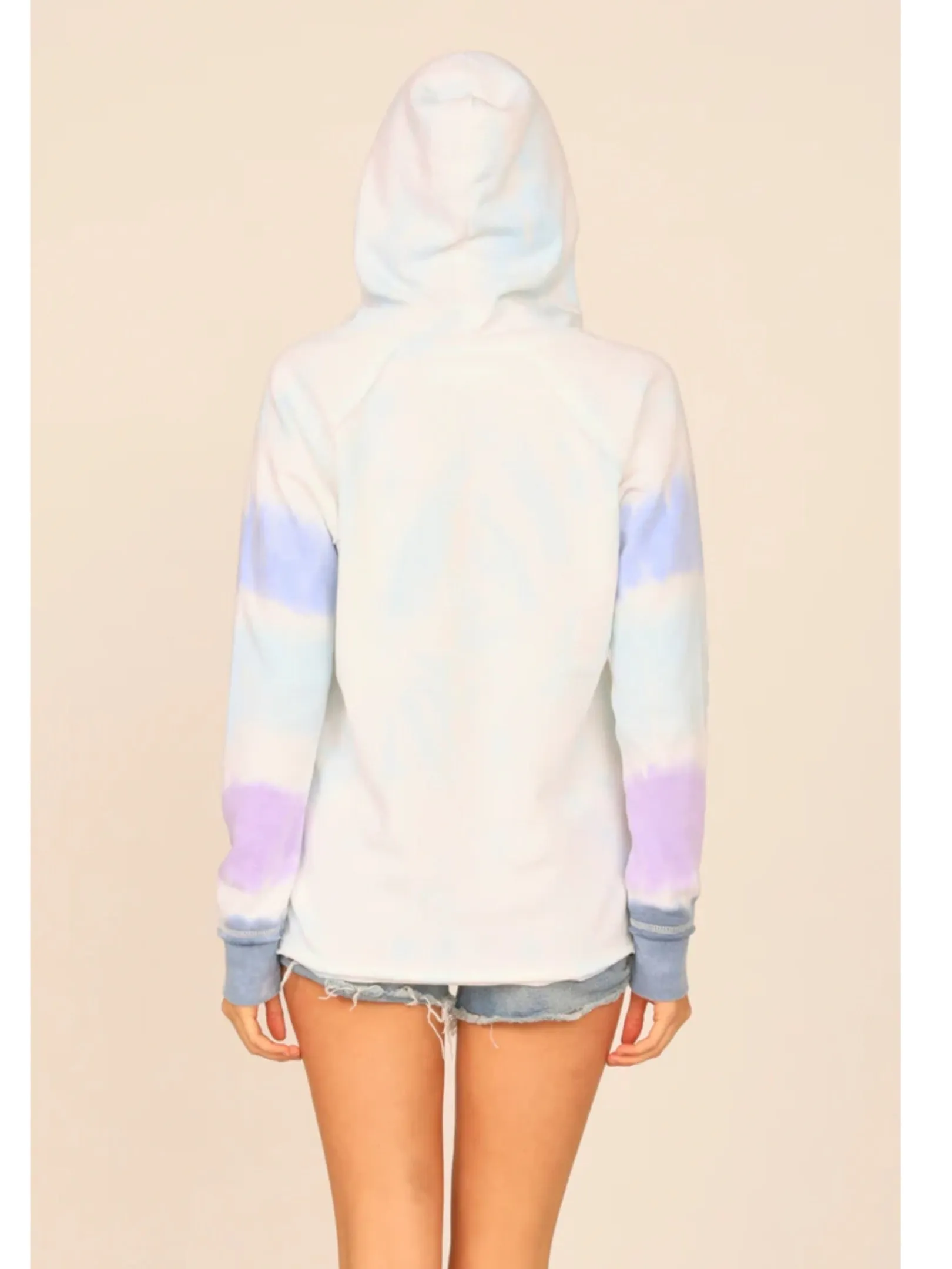 OCEAN DRIVE MOUNTAIN SPRING TIE DYE BURNOUT PULLOVER HOODIE
