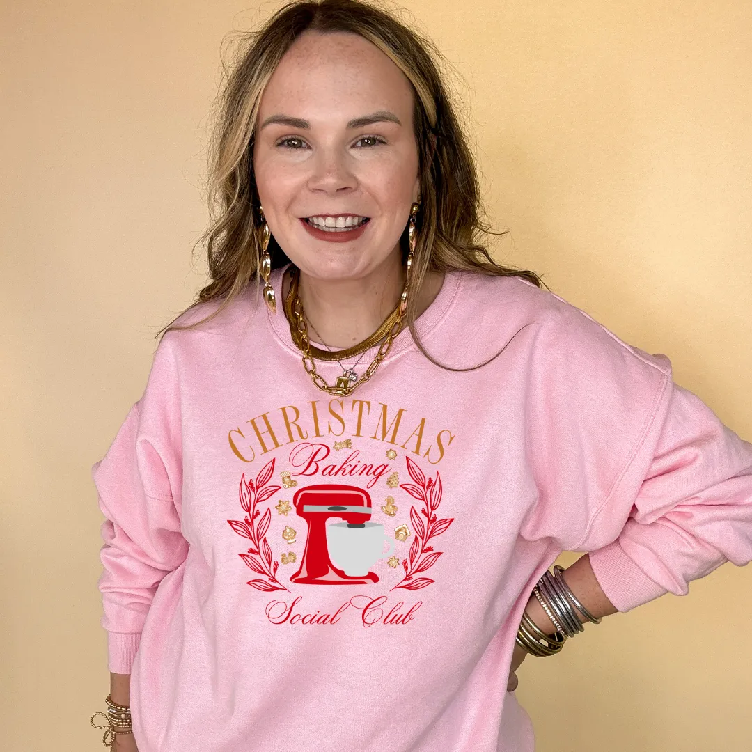 Online Exclusive | Christmas Baking Social Club Graphic Sweatshirt in Multiple Color Options
