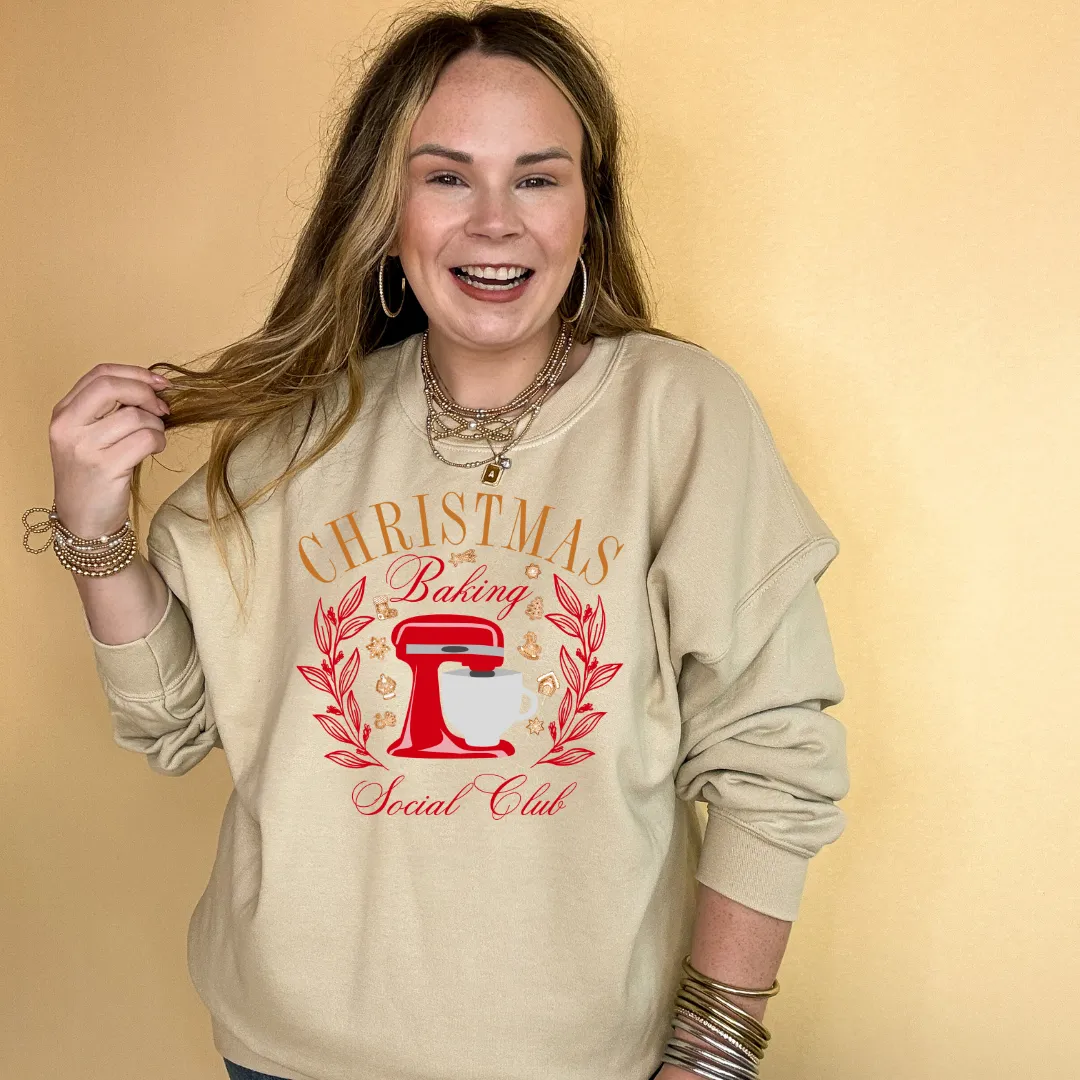 Online Exclusive | Christmas Baking Social Club Graphic Sweatshirt in Multiple Color Options