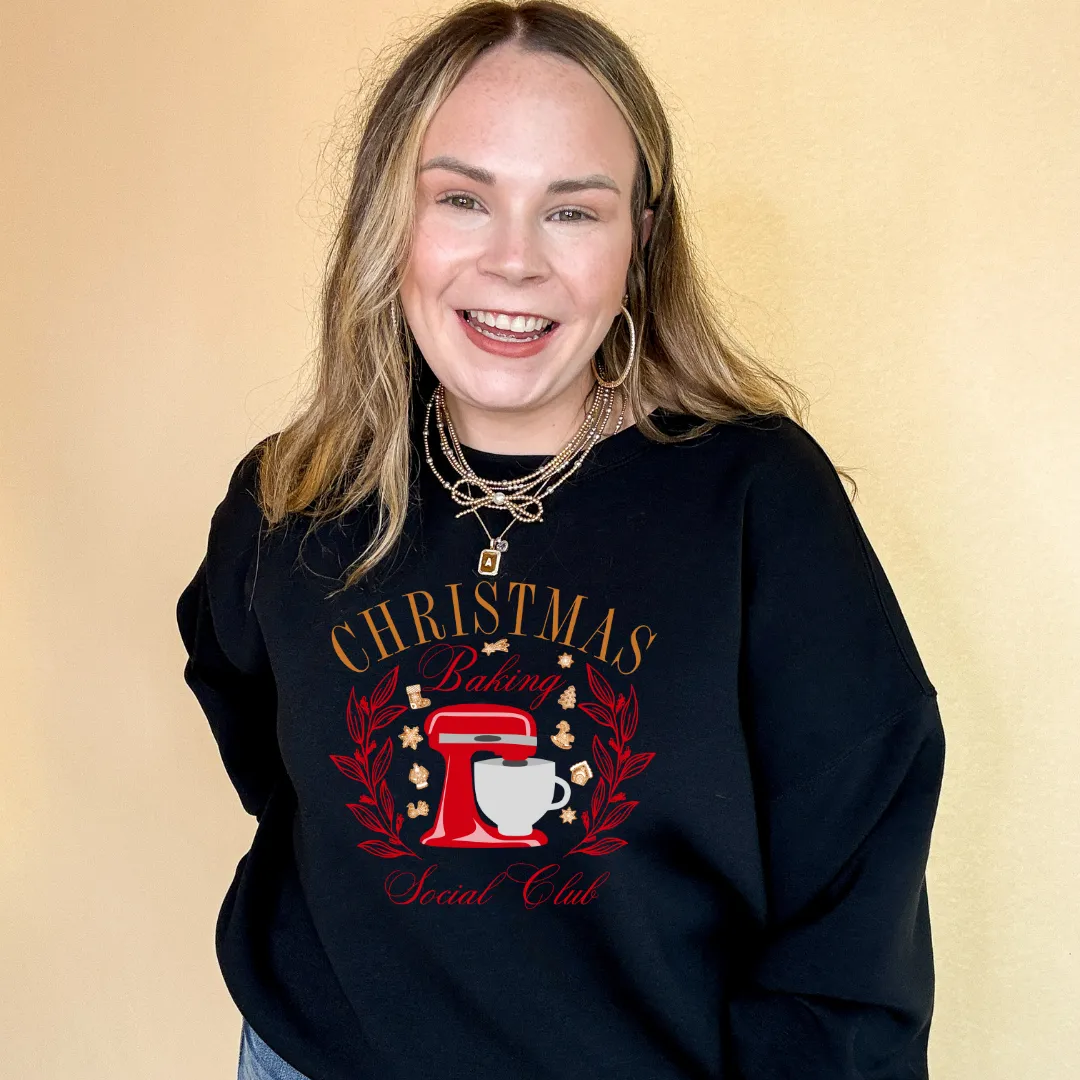 Online Exclusive | Christmas Baking Social Club Graphic Sweatshirt in Multiple Color Options