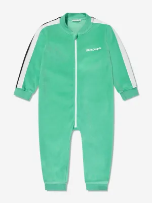 Palm Angels Baby Boys Logo Track Romper in Green