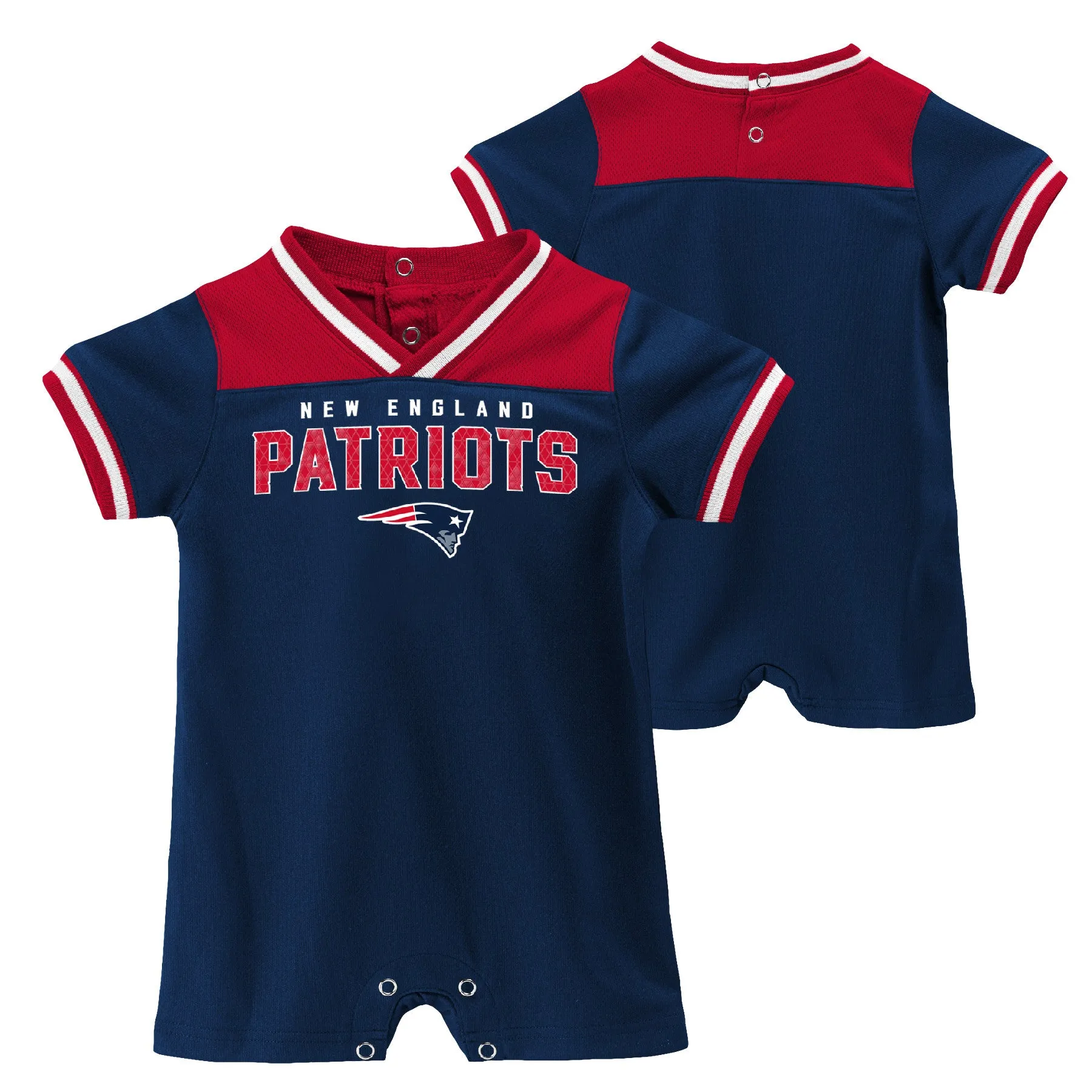 Patriots Baby Boy Runback Romper