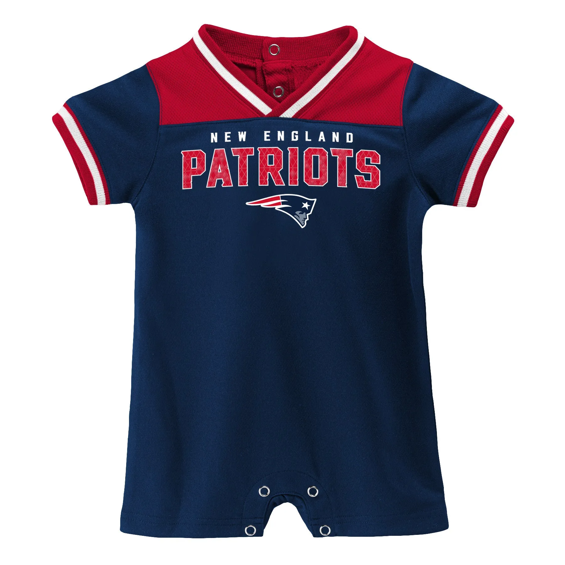 Patriots Baby Boy Runback Romper