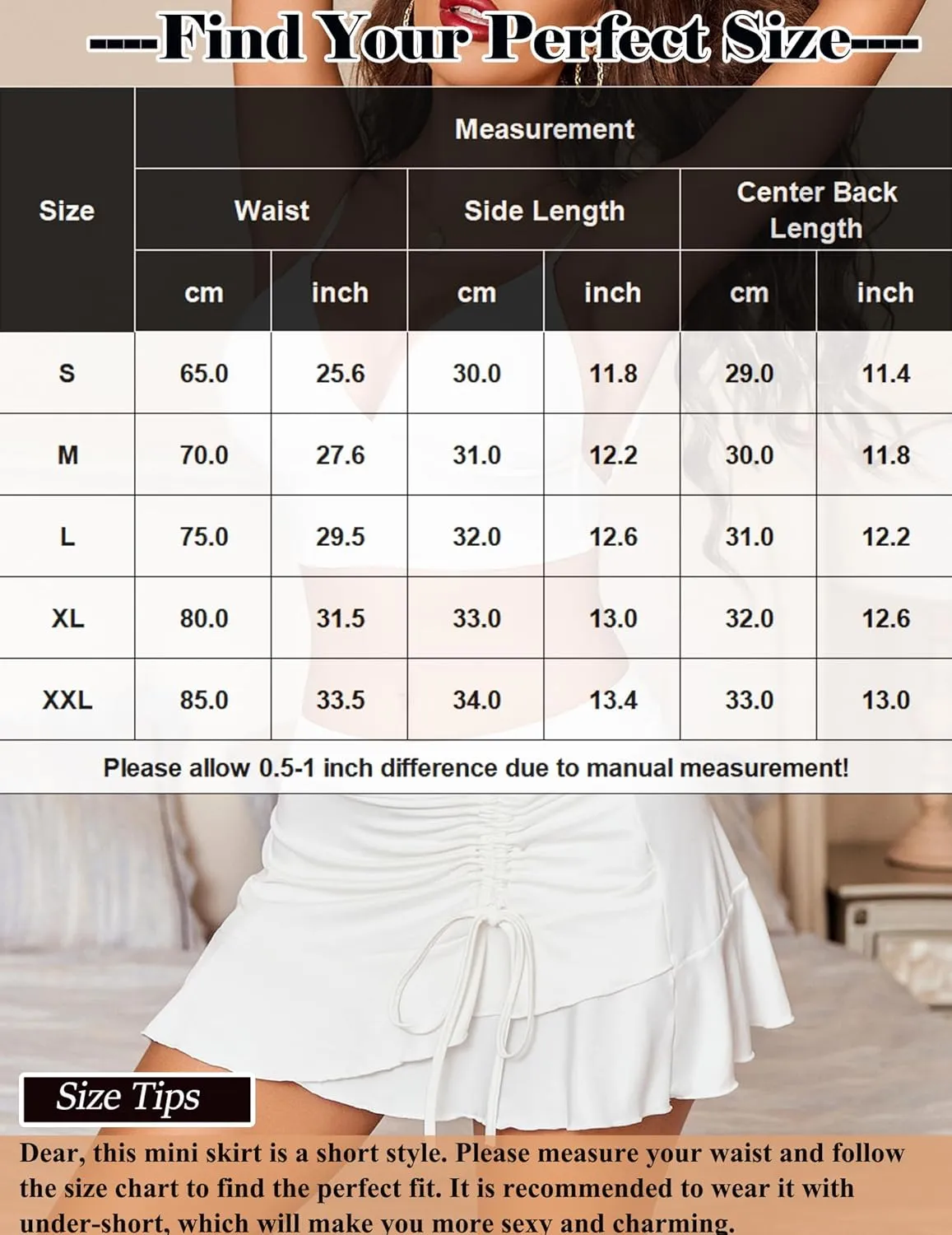 Pleated Drawstring Wrap Ruffle Mini Skirt