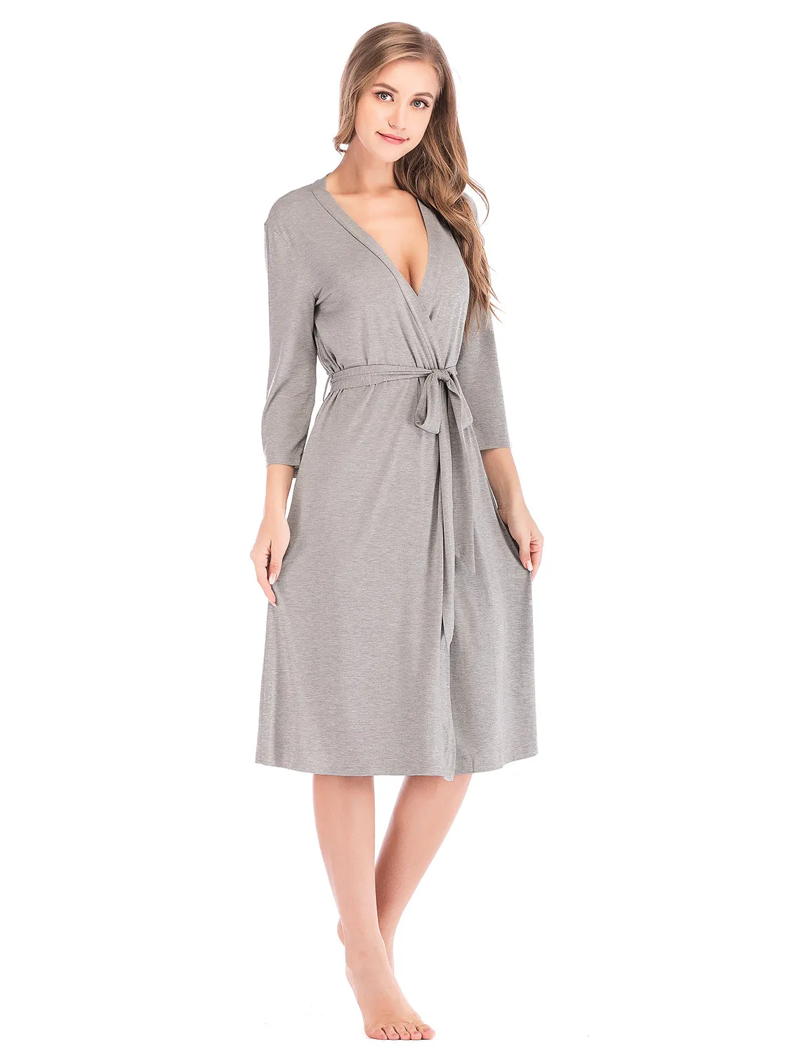 Plunge Tie-Front Dress