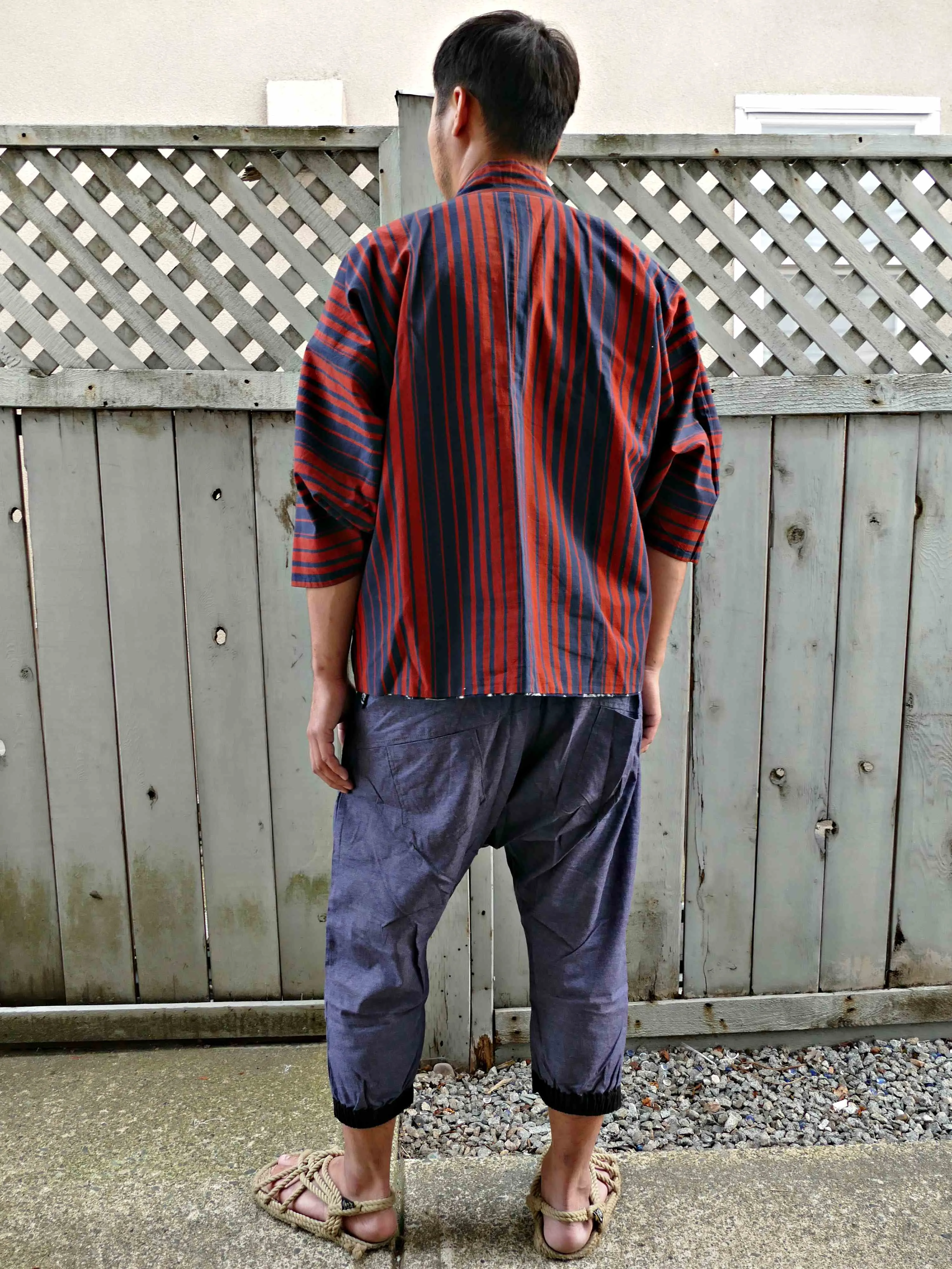 Post-1960s Antique Boro Farmer Peasant Reversible Jacket