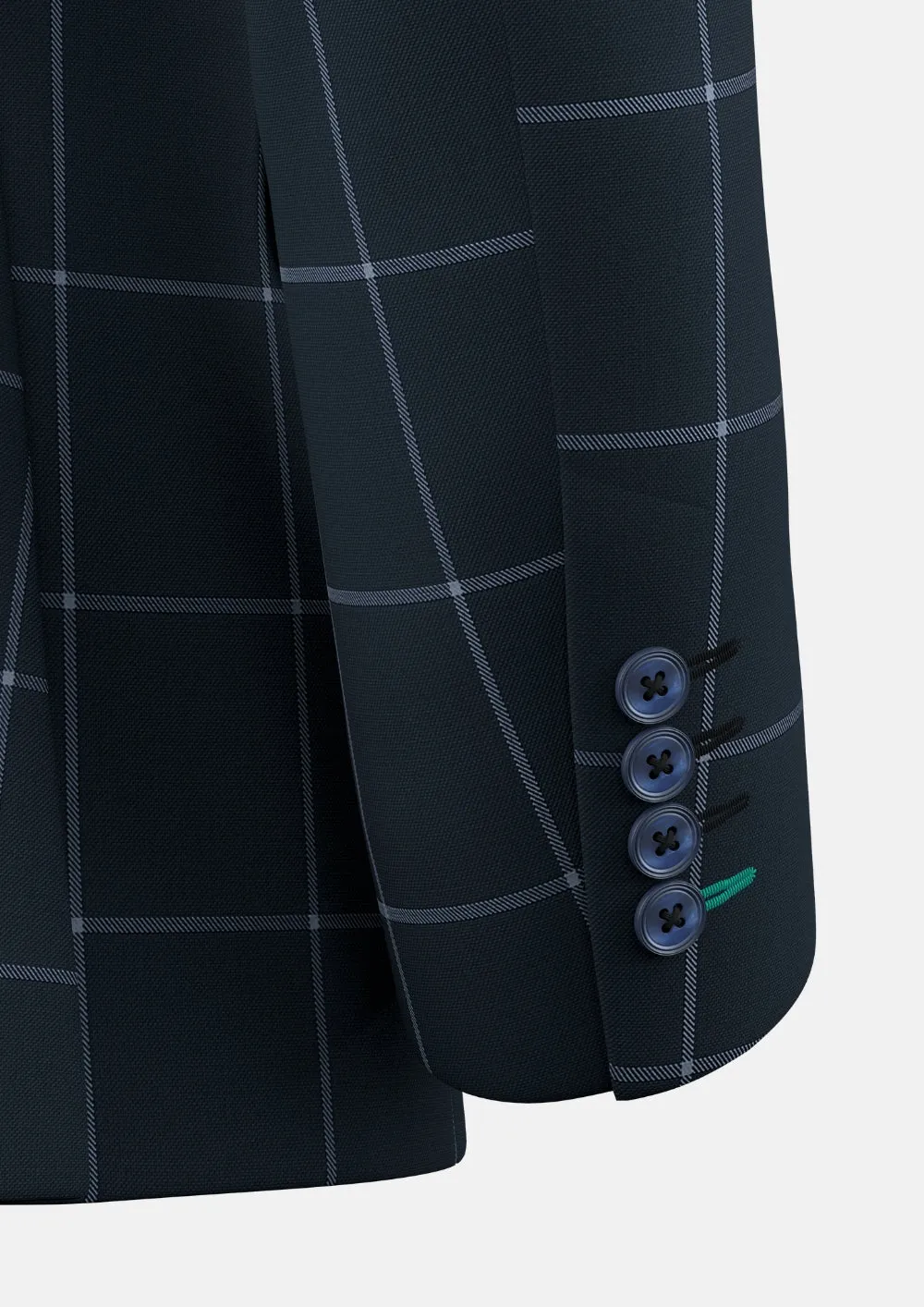 Prince Deep Navy Windowpane Jacket