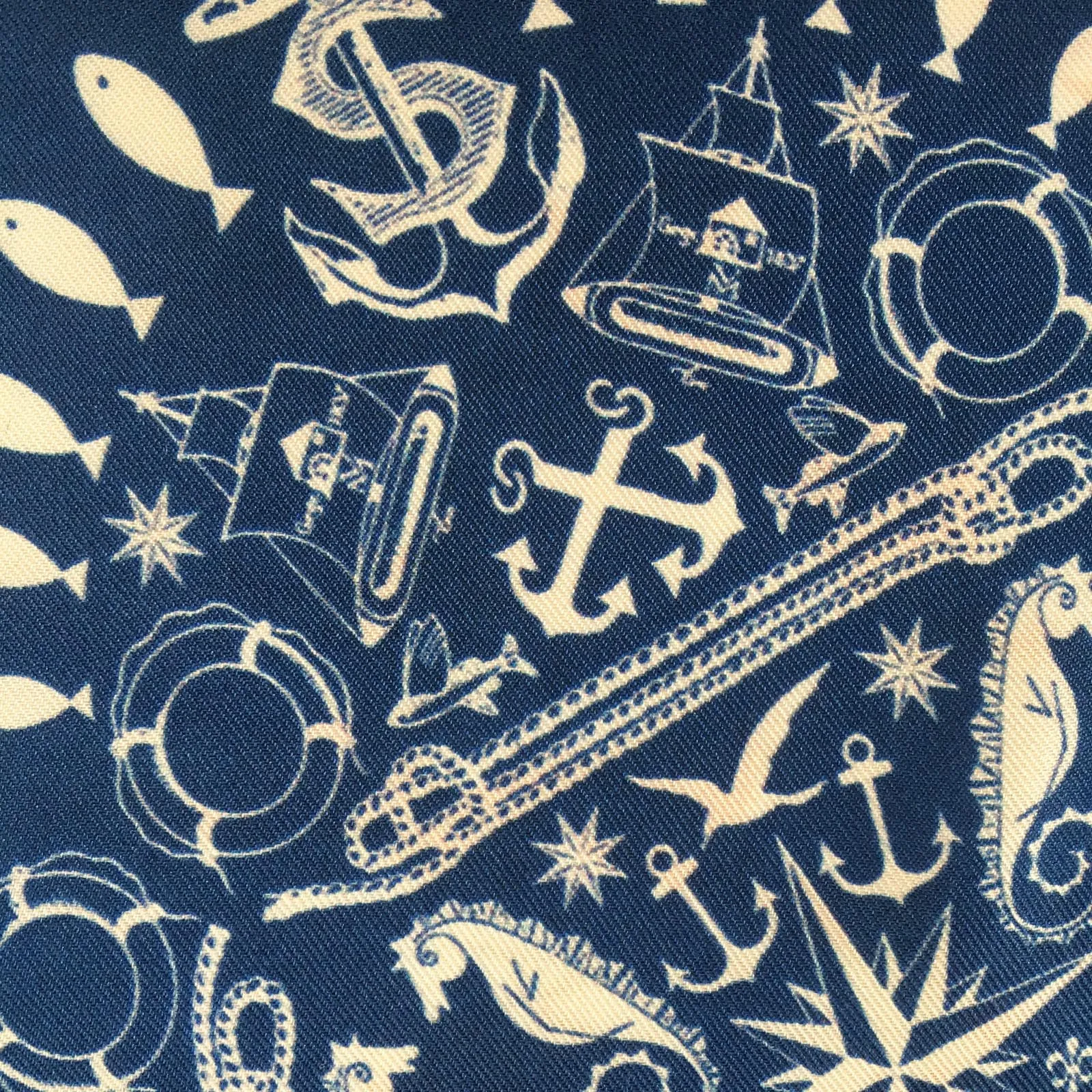 "NAUTICAL COLLAGE" DIGITAL PRINT POCKET SQUARE