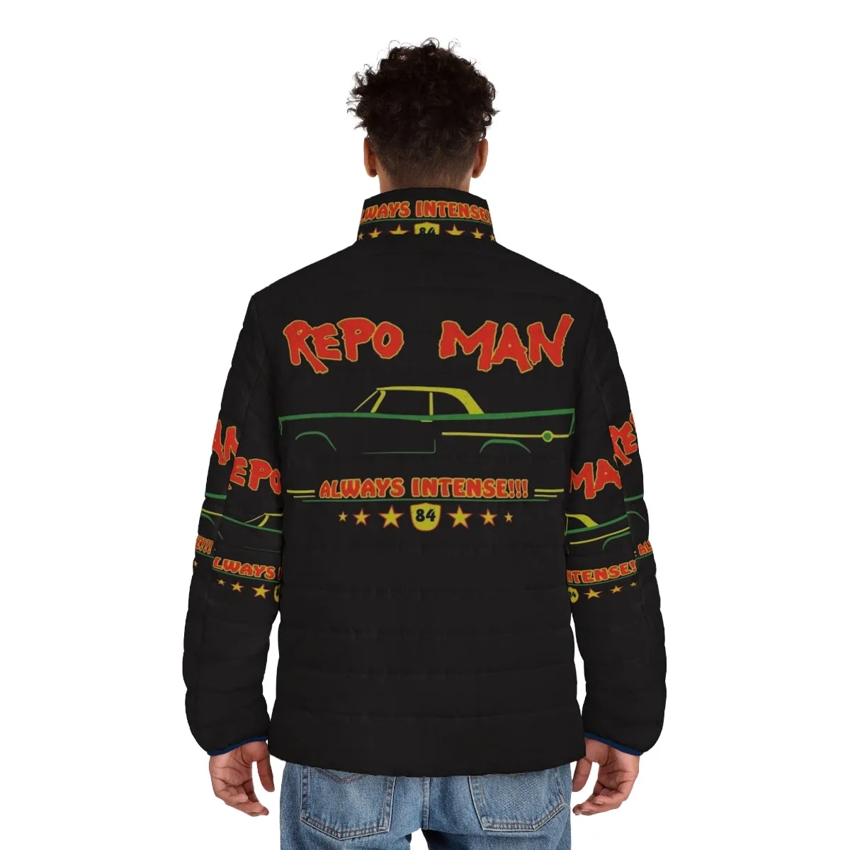 "Repo Man Cult Classic Movie Puffer Jacket - Always Intense"