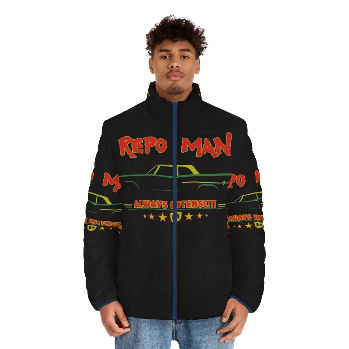 "Repo Man Cult Classic Movie Puffer Jacket - Always Intense"