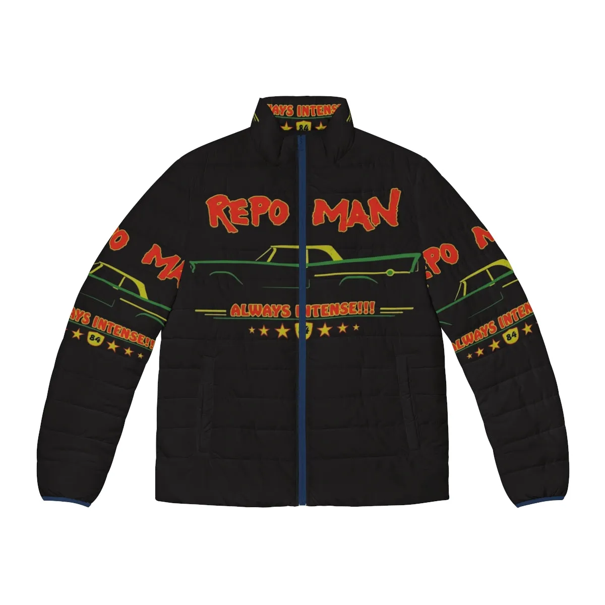 "Repo Man Cult Classic Movie Puffer Jacket - Always Intense"