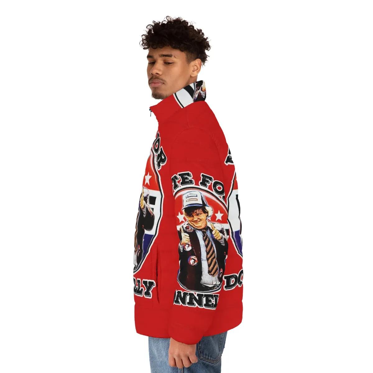 "Vote for Donnelly" Puffer Jacket: Iconic 90s Comedy Style