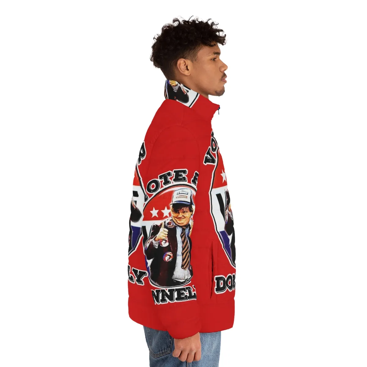 "Vote for Donnelly" Puffer Jacket: Iconic 90s Comedy Style