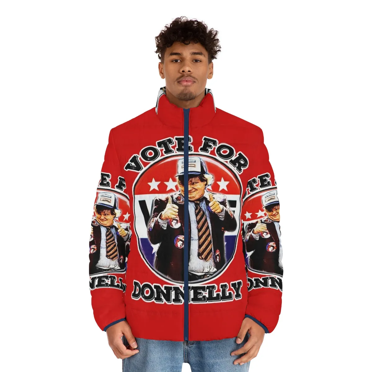 "Vote for Donnelly" Puffer Jacket: Iconic 90s Comedy Style