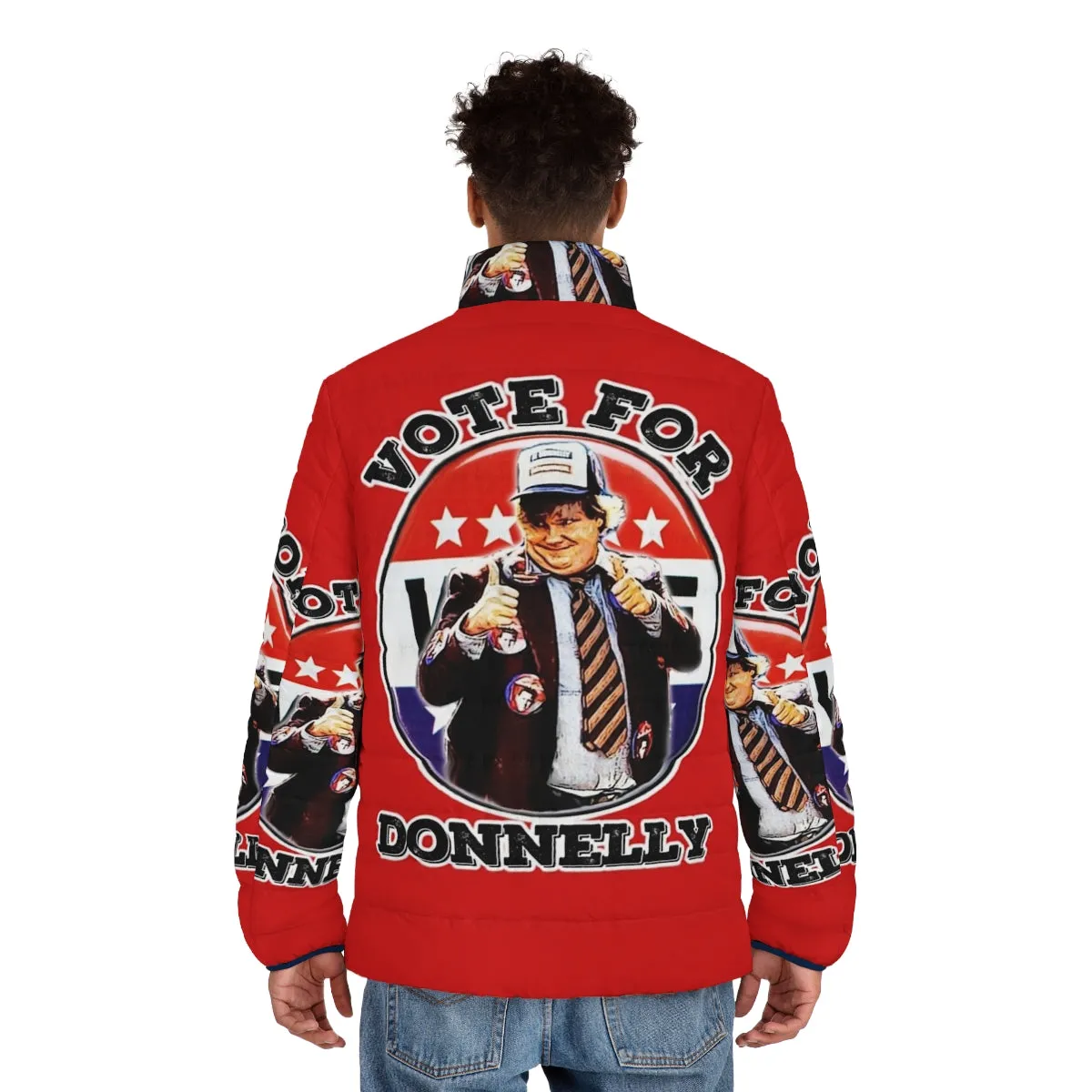 "Vote for Donnelly" Puffer Jacket: Iconic 90s Comedy Style