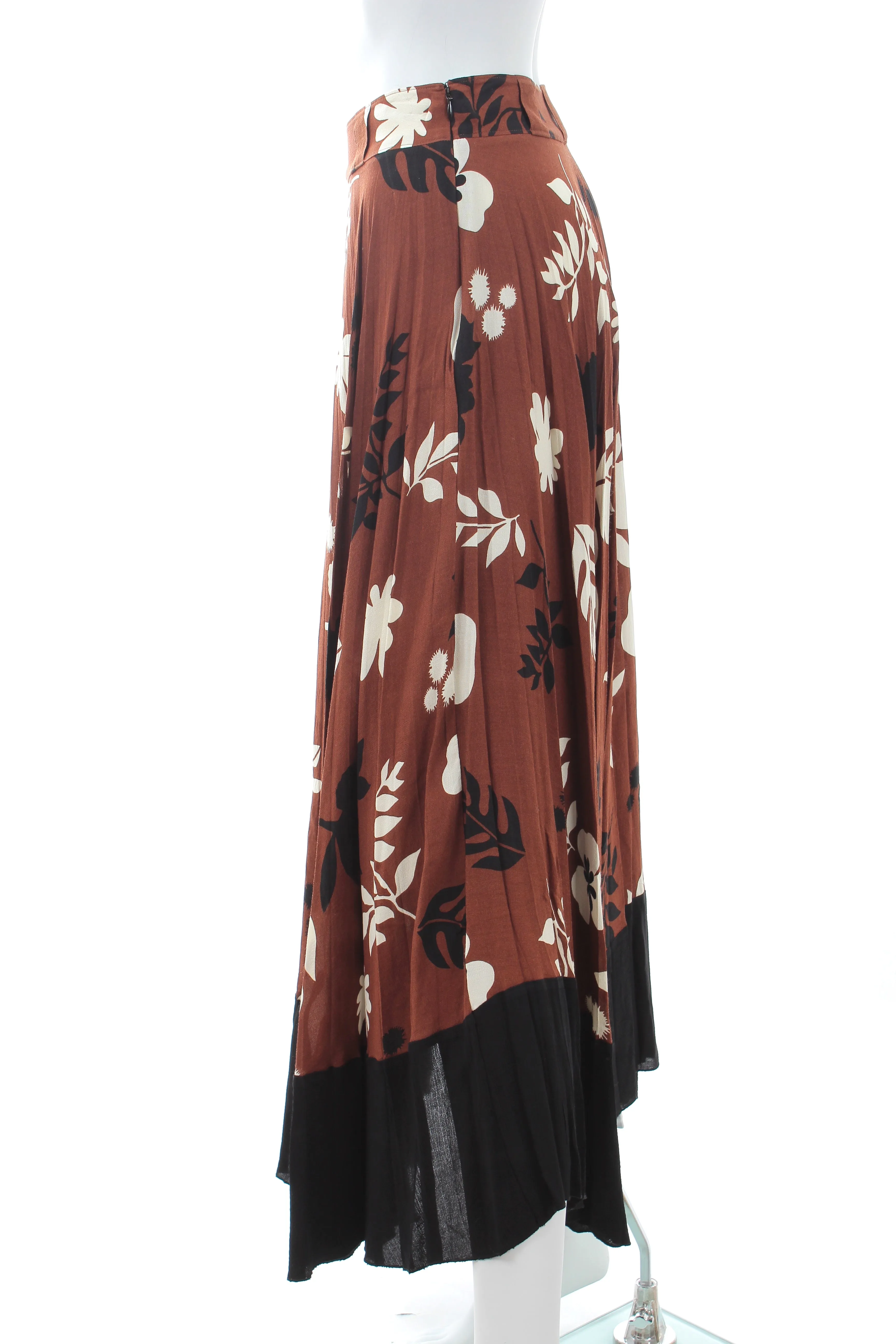 Racil 'Mara' Floral Printed Pleated Midi Skirt