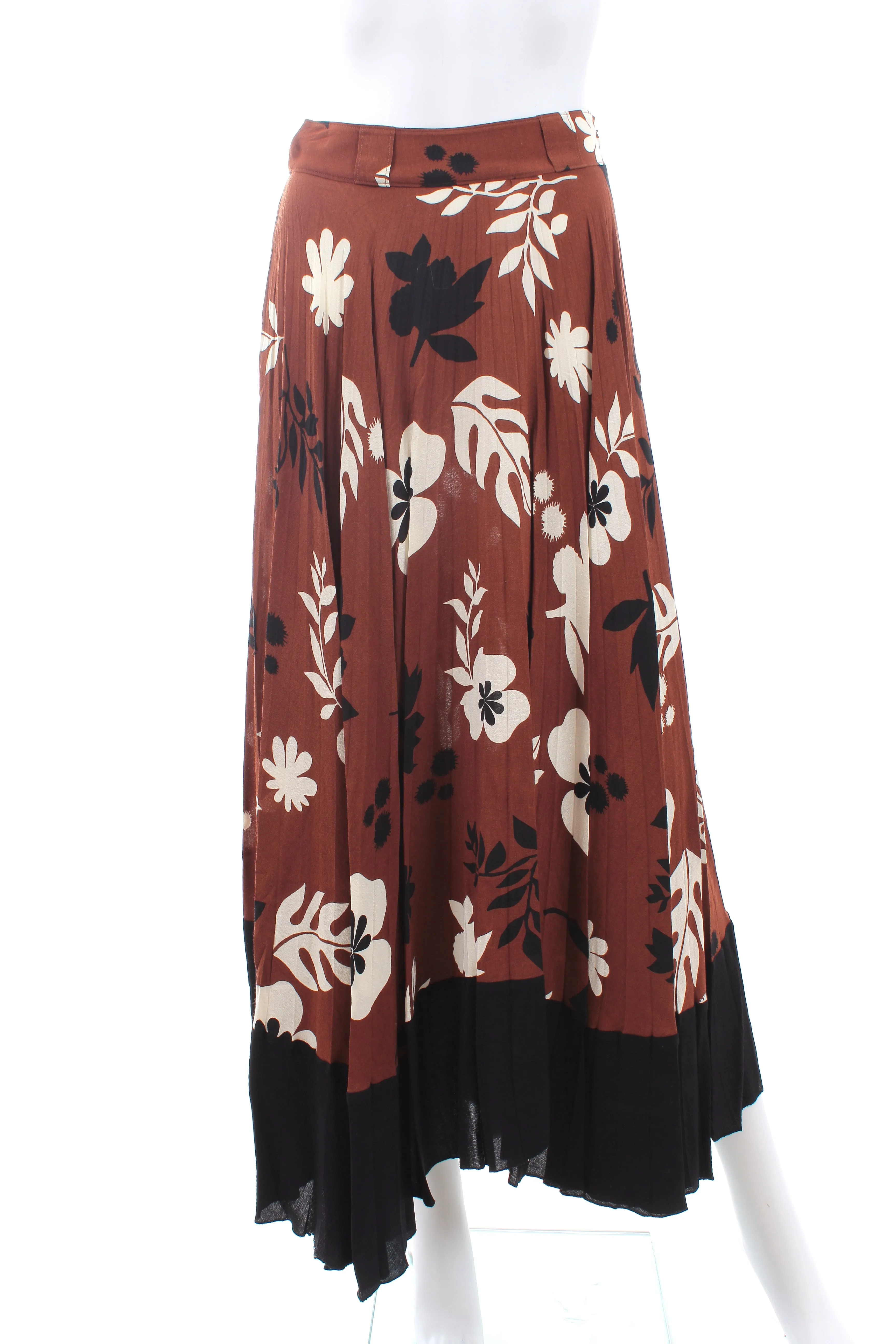 Racil 'Mara' Floral Printed Pleated Midi Skirt