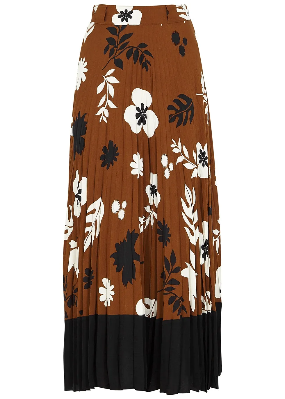 Racil 'Mara' Floral Printed Pleated Midi Skirt