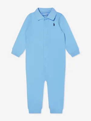 Ralph Lauren Baby Boys Logo Romper in Blue