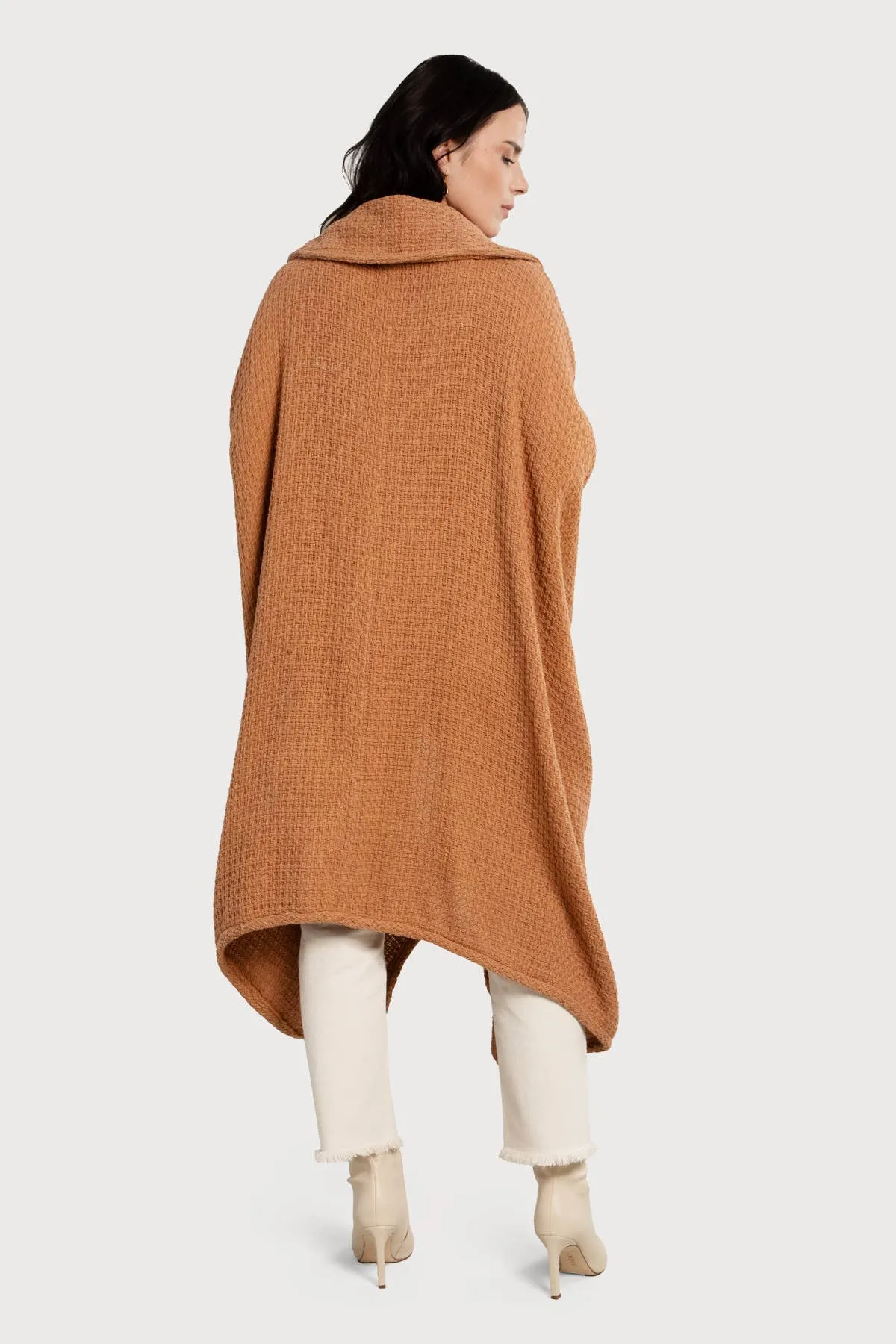 Regina Waffle Knit Oversized Jacket Kimono