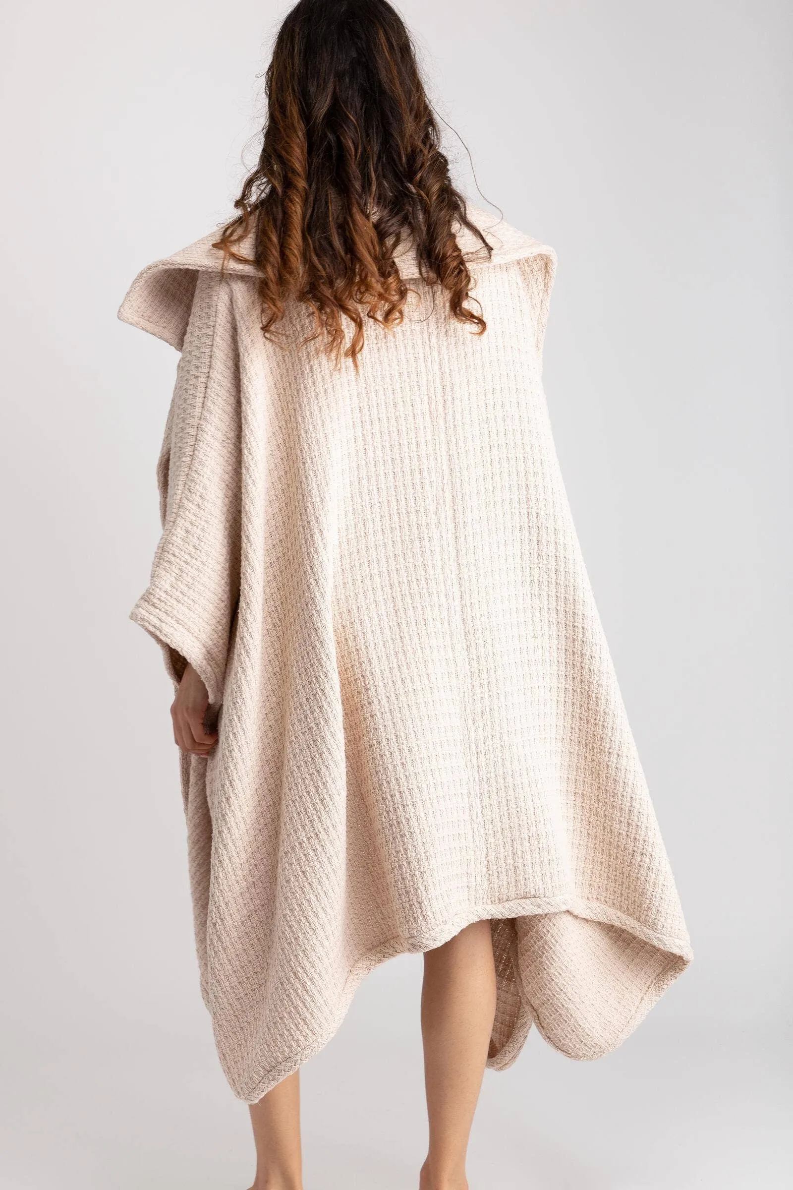 Regina Waffle Knit Oversized Jacket Kimono