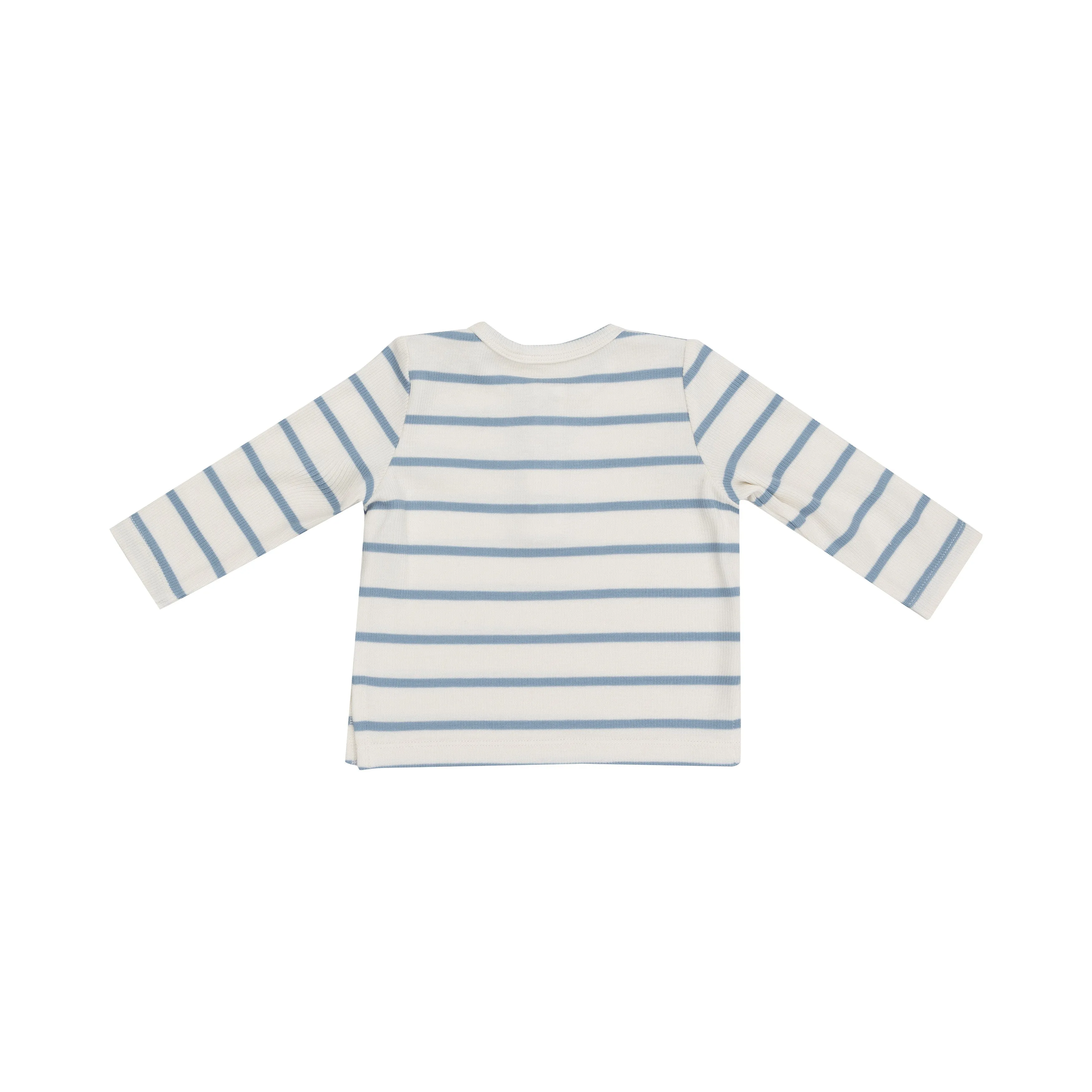 Ribbed Stripe Glacier Lake Henley Shirt